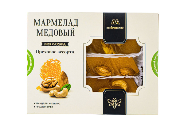 

Мармелад медовый Marme "Ореховое ассорти", 200 гр, Мармелад медовый
