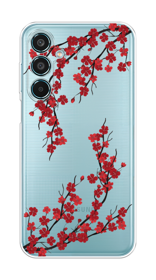 

Чехол на Samsung Galaxy M35 "Красная сакура", Красный;черный, 2110050-1