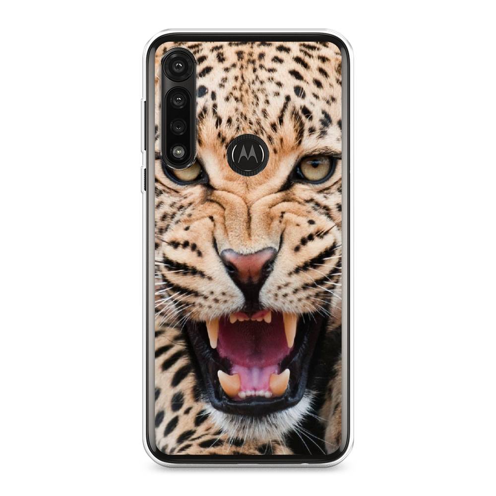 

Чехол на Motorola Moto G Power 2020 "Леопард 3d", Бежевый;черный, 242650-6