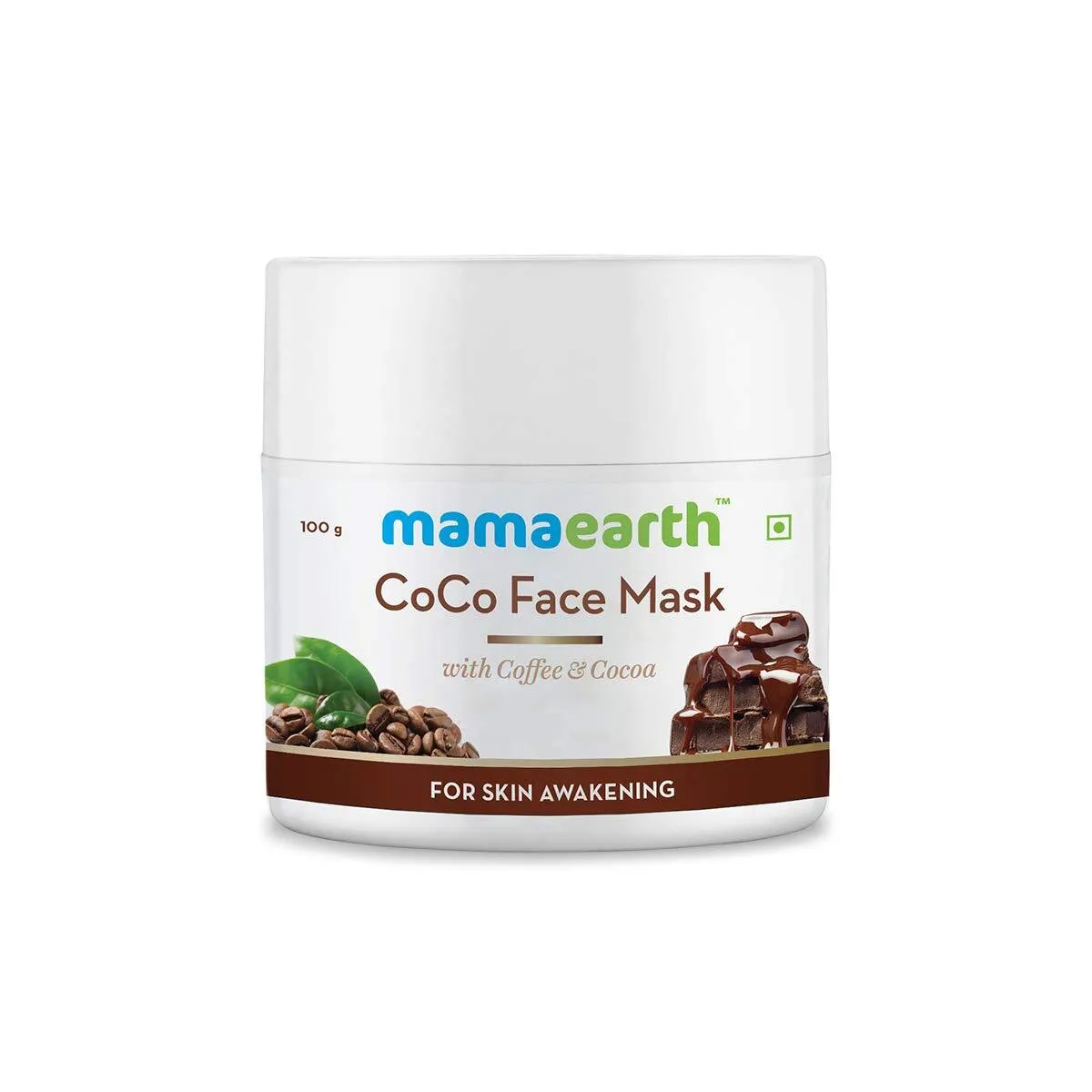 фото Маска для лица с маслом какао и экстрактом кофе mamaearth coco face mask 100 г