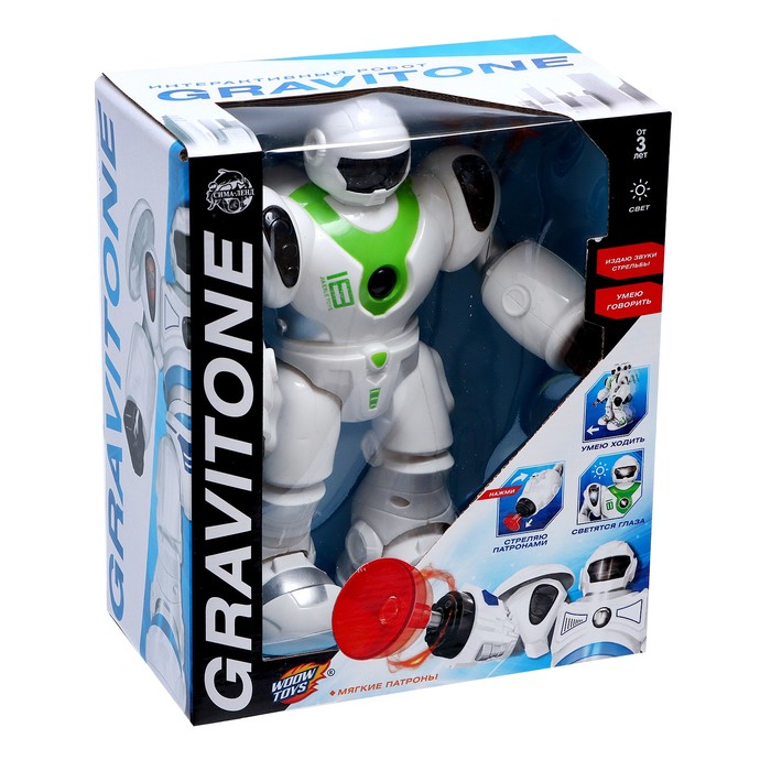 

Робот-игрушка Woow toys GRAVITONE русская озвучка 4518075, Белый