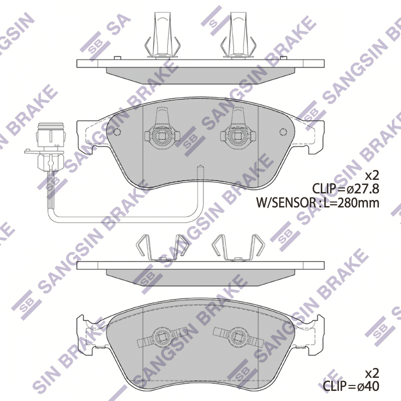 

Колодки передние AUDI A8 (4E) SP1788