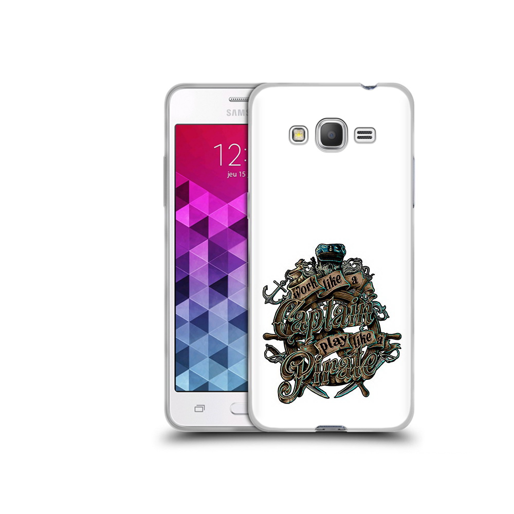 

Чехол MyPads Tocco для Samsung Galaxy Grand Prime капитан пиратов, Прозрачный, Tocco