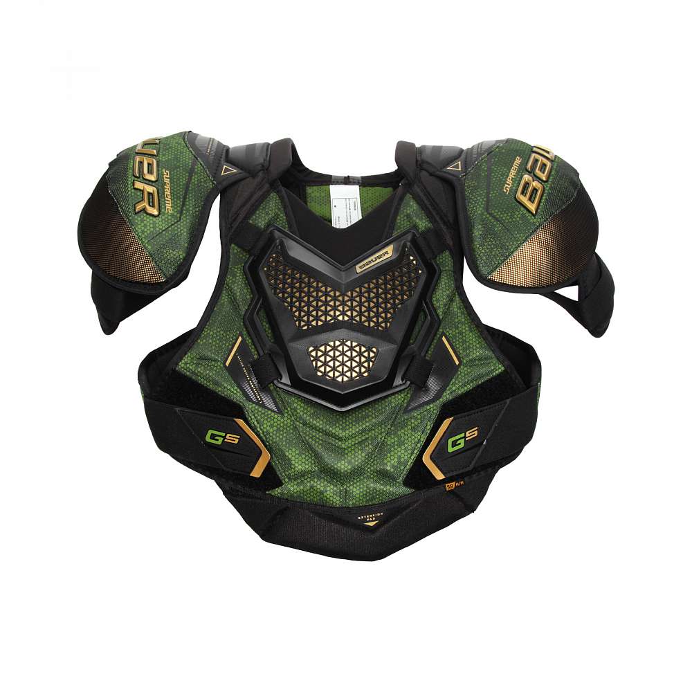 

Нагрудник хокейный Bauer Supreme GS S21 SR, black, green, M, Supreme GS S21