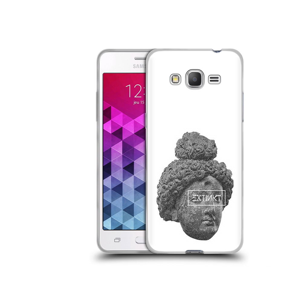 

Чехол MyPads Tocco для Samsung Galaxy Grand Prime каменное лицо девушки, Прозрачный, Tocco