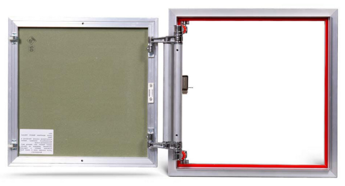 Люк ревизионный под плитку нажимной Практика Евроформат ЕТР 500-500 мм