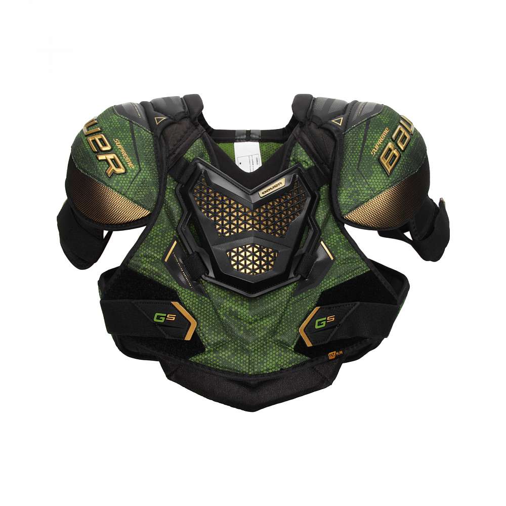 фото Нагрудник хокейный bauer supreme gs s21 int, black, green, l