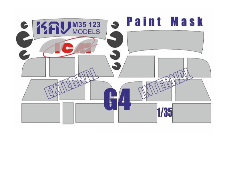 фото Kavm35123 окрасочная маска на остекление g4icm kav models