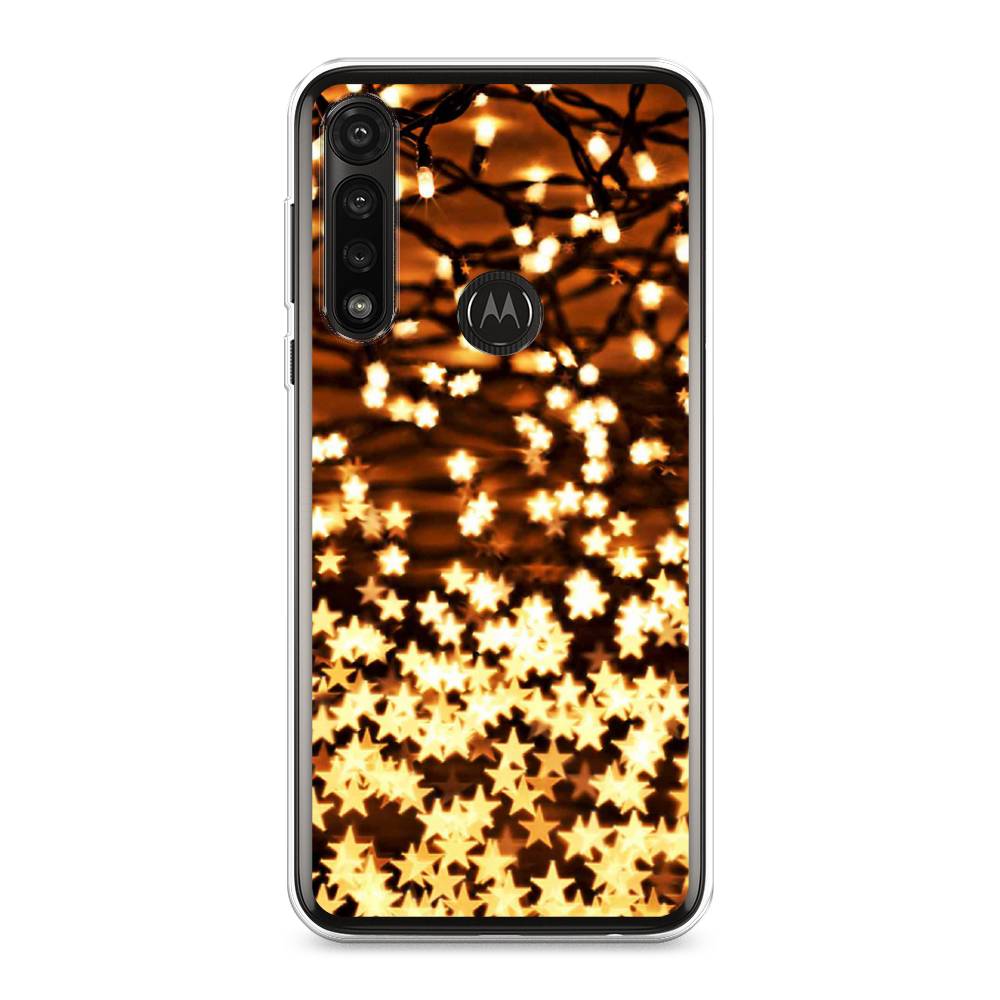 

Чехол на Motorola Moto G Power 2020 "Новогодняя гирлянда", Золотистый, 242650-5