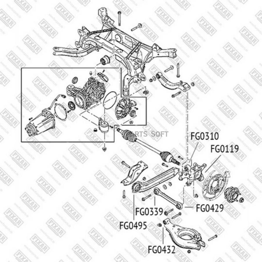 

Сайлентблок заднего рычага FIXAR fg0429