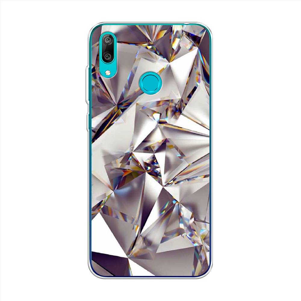 

Чехол Awog на Huawei Y7 2019 "Бриллианты", Серебристый;бежевый, 68450-7