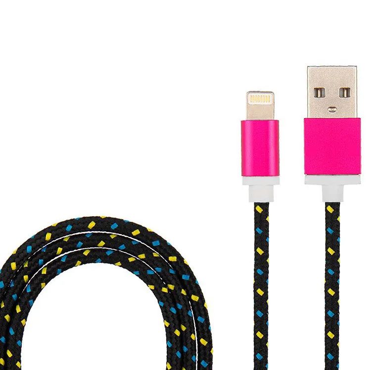 

Кабель Rexant USB - Lightning iPhone тканевый, 1 м, черный 184245