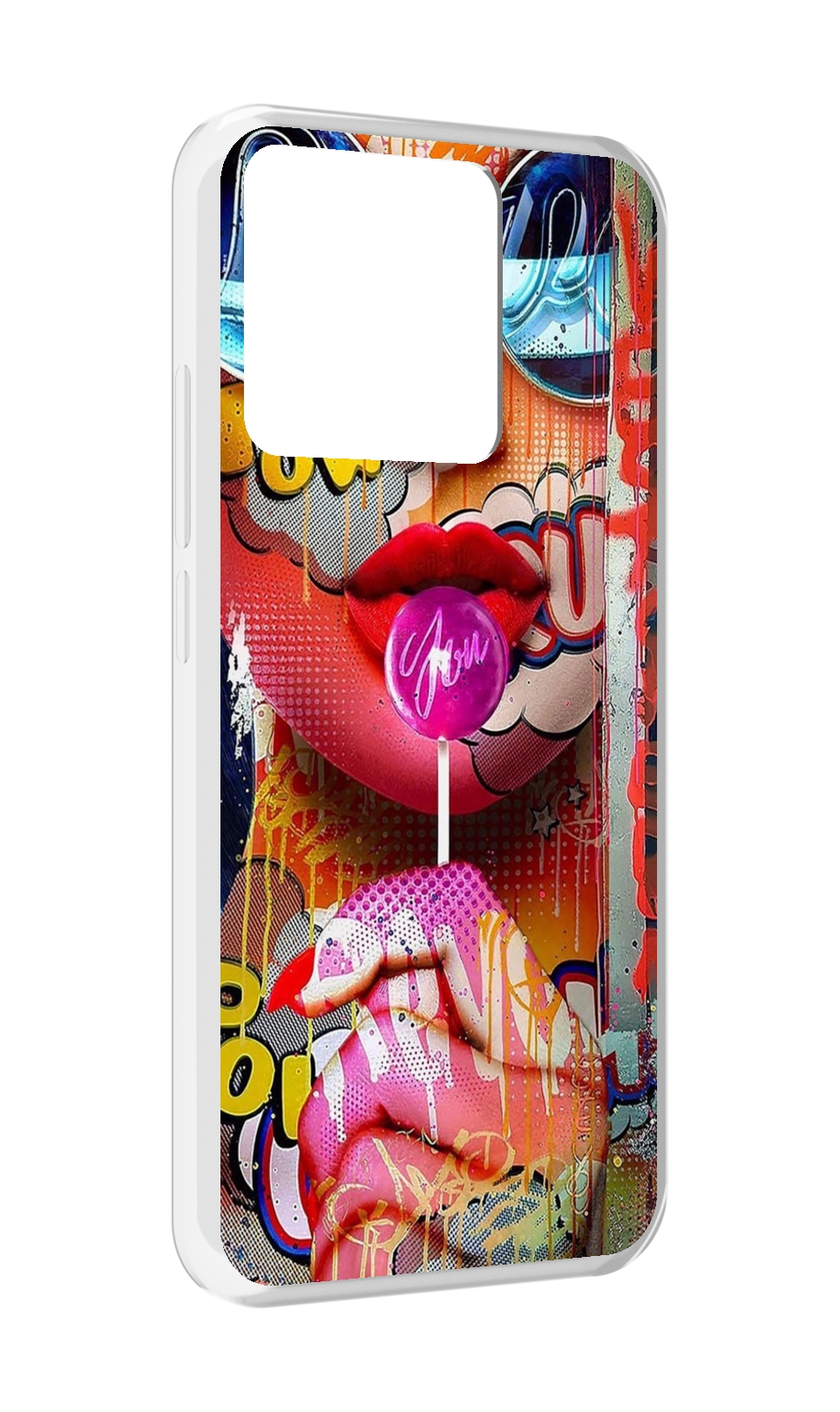 

Чехол MyPads Tocco для Xiaomi Redmi 10A комикс-девушка женский, Прозрачный, Tocco
