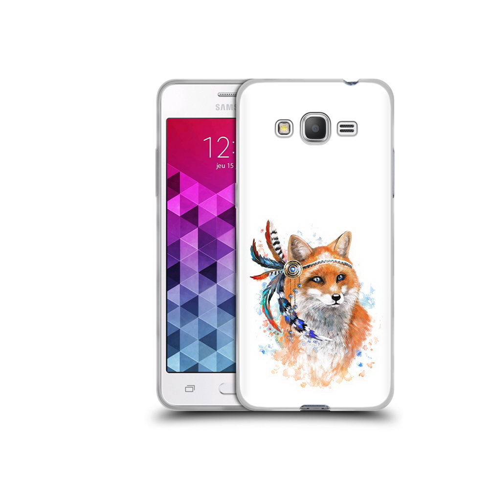 

Чехол MyPads Tocco для Samsung Galaxy Grand Prime инду лиса, Прозрачный, Tocco
