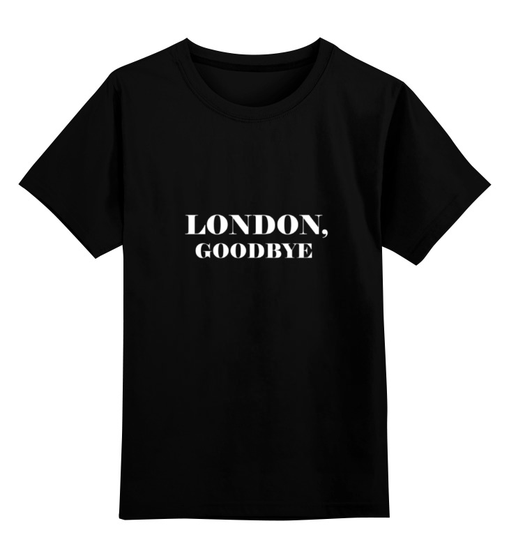 

Детская футболка Printio London, goodbye цв.черный р.164, 0000000728655