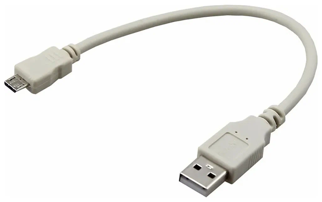 

Кабель Rexant USB (шт. micro USB - гн. USB A) 0.2 метра, серый