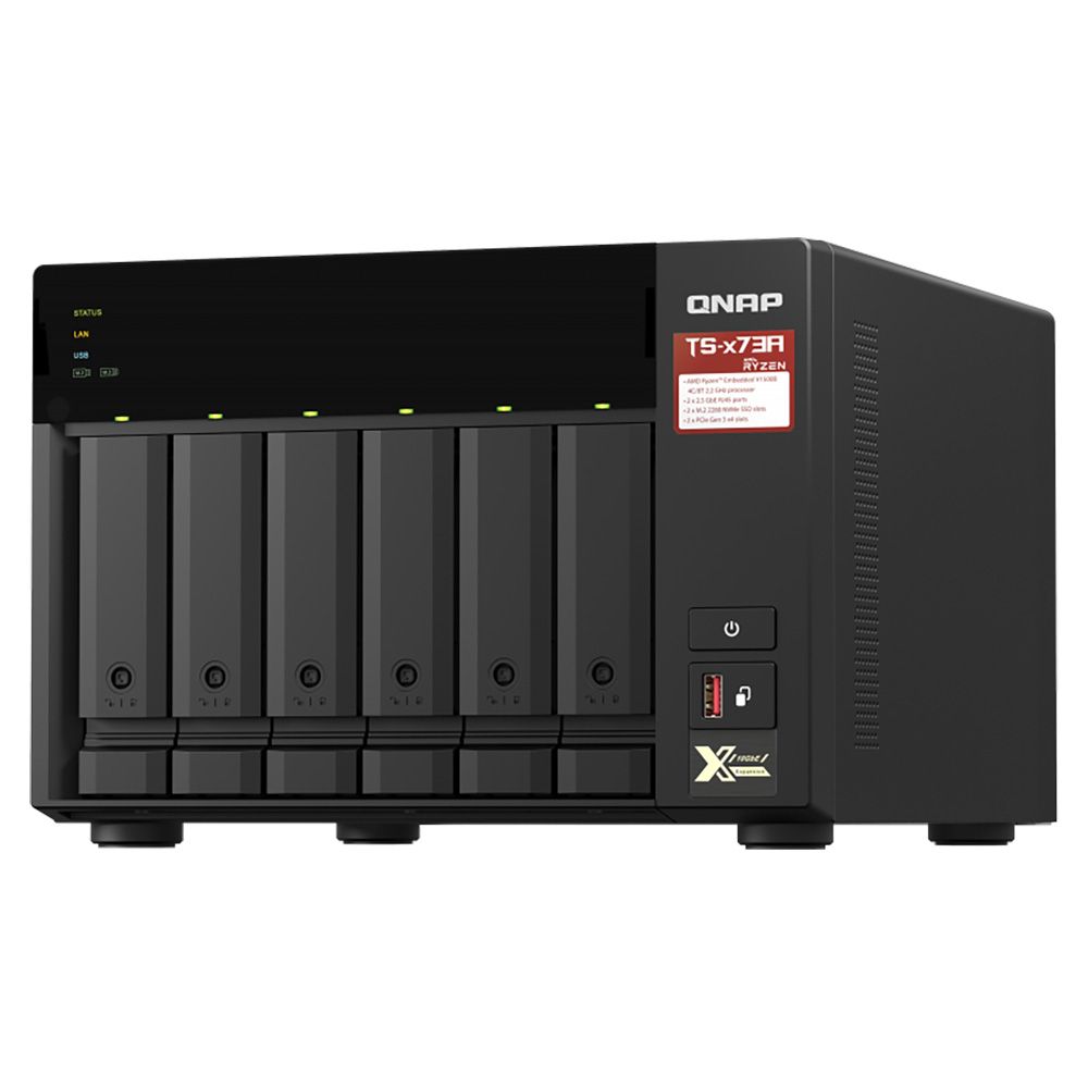 

Сетевое хранилище данных QNAP TS-673A черный (TS-673A-8G.), TS-673A