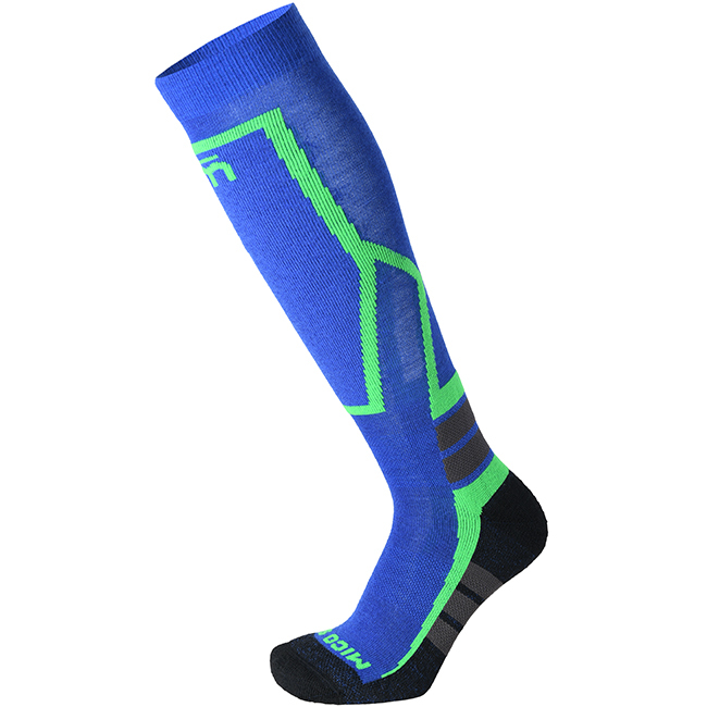 Термоноски детские Mico Warm Control 286, синий-зеленый, 22