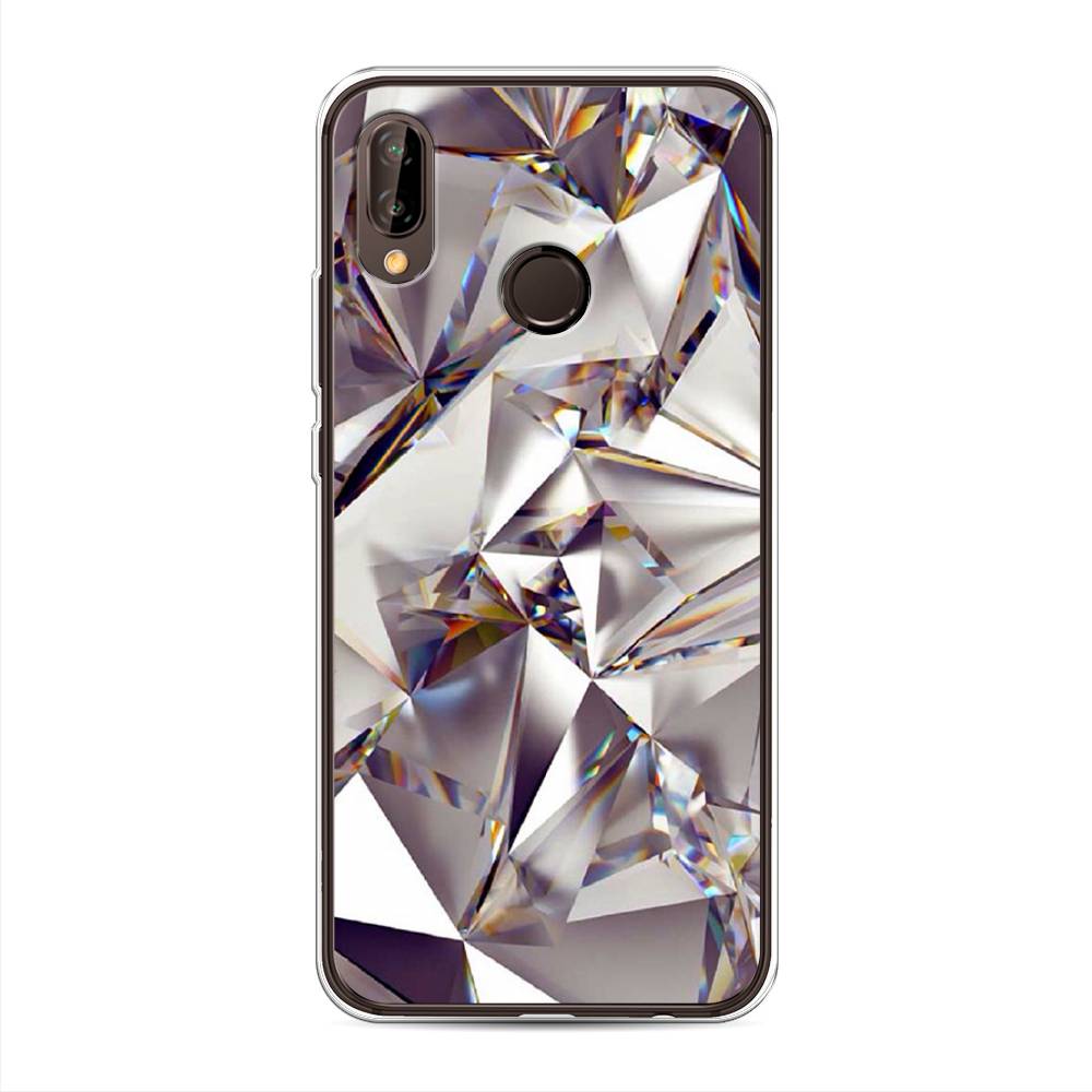 

Чехол Awog на Huawei Nova 3 "Бриллианты", Серебристый;бежевый, 66150-7