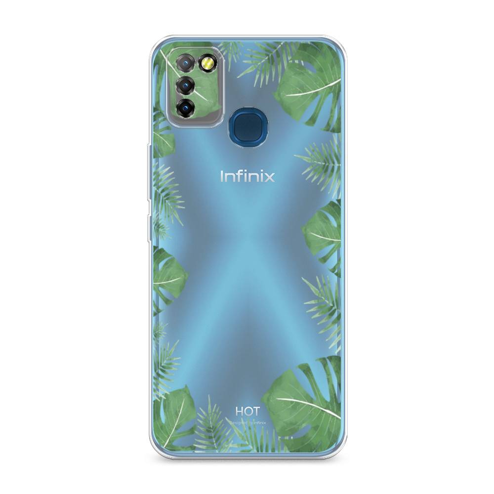 

Чехол Awog на Infinix HOT 10 Lite "Листья папоротника рамка", Разноцветный, 3100350-8