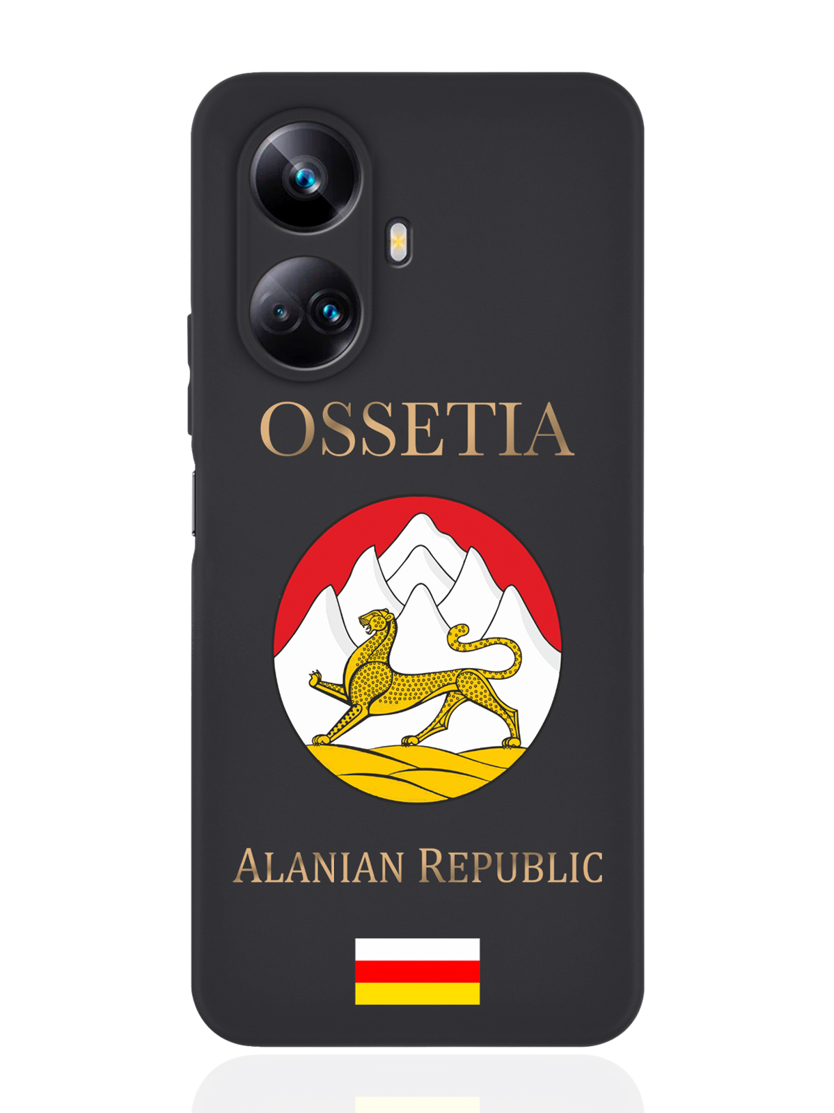 

Чехол MustHaveCase для Realme 10 Pro Plus Герб Северной Осетии черный, Черный;желтый;красный
