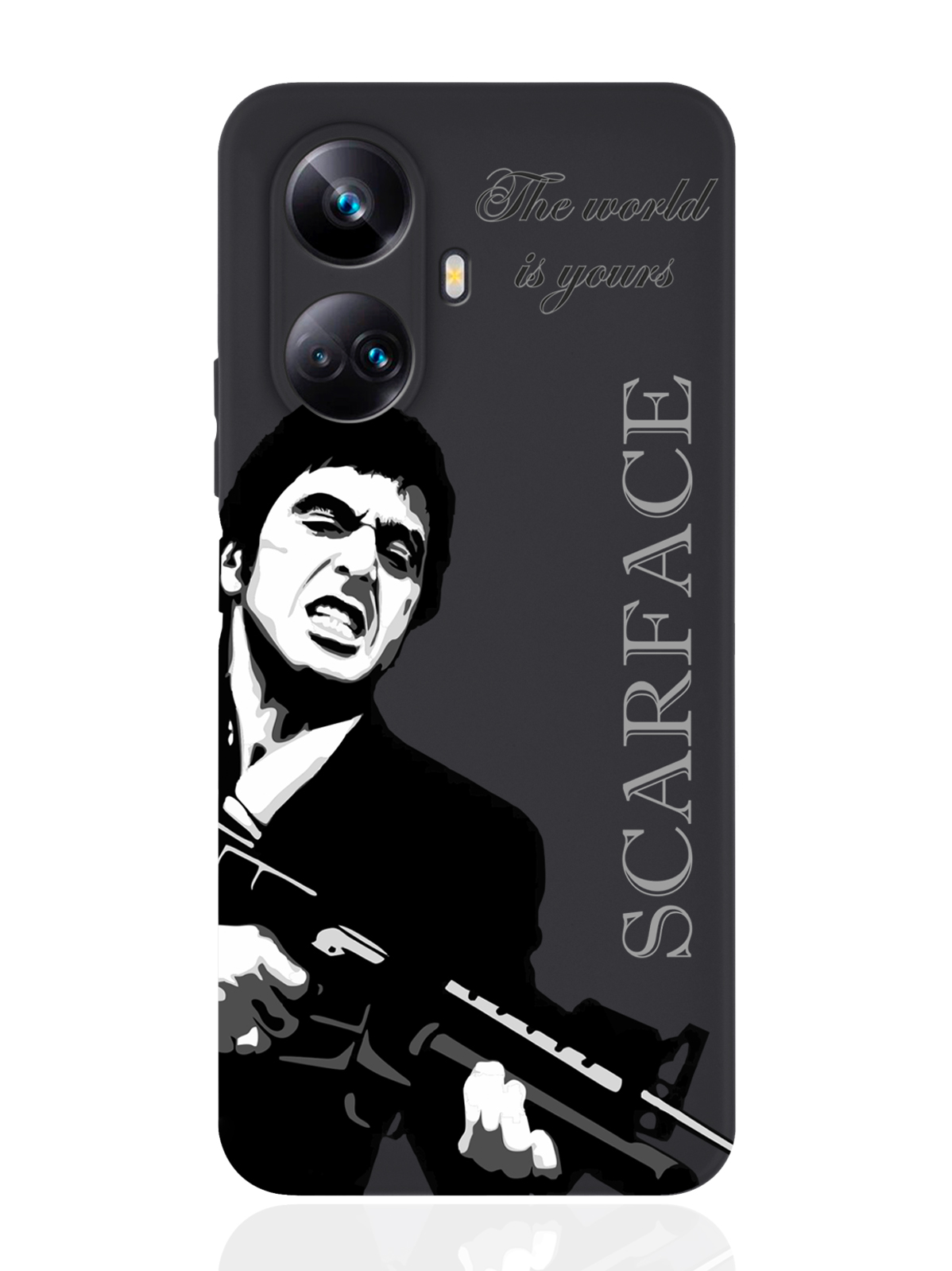 фото Чехол musthavecase для realme 10 pro plus scarface tony montana/лицо со шрамом черный