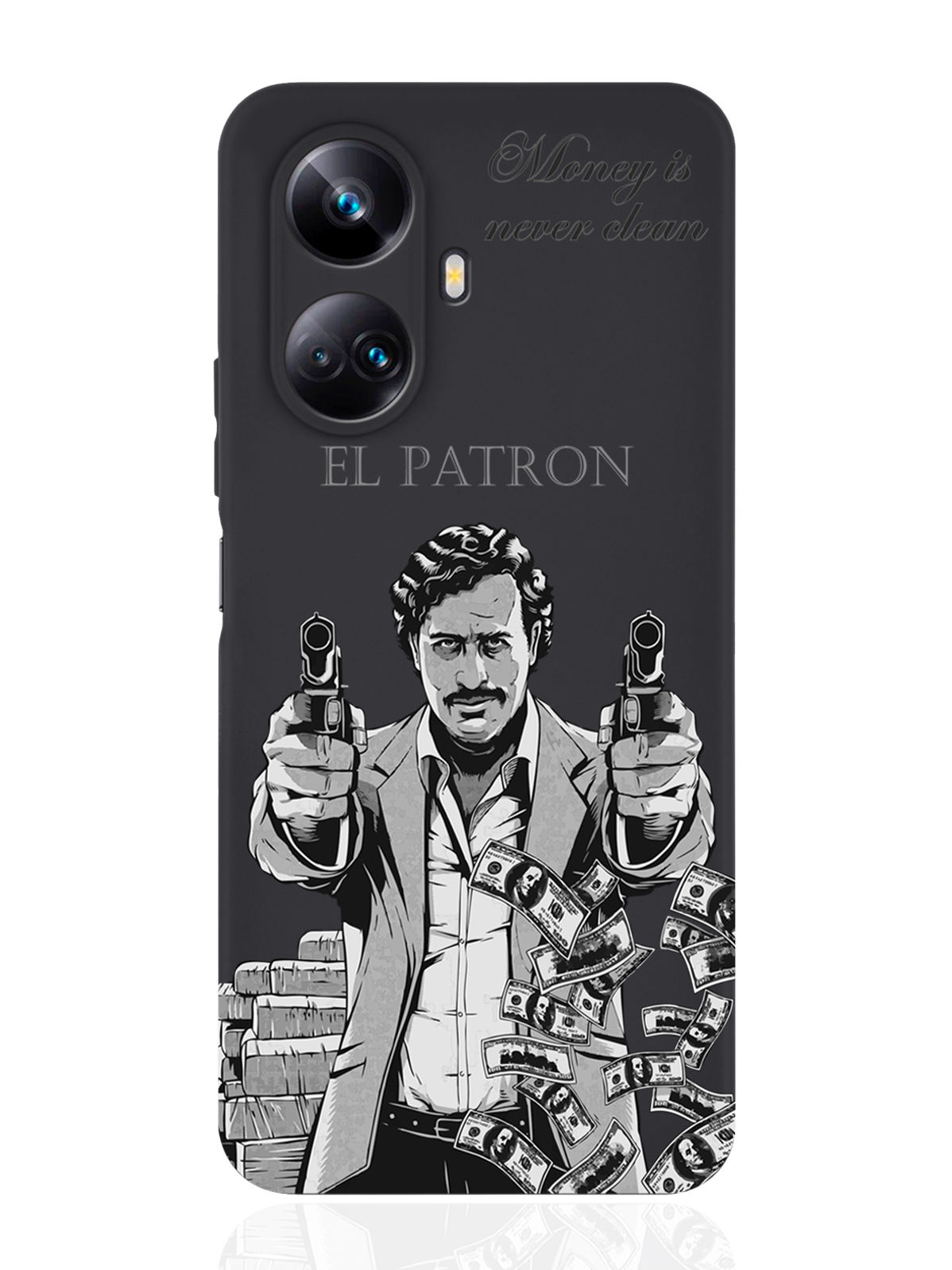 фото Чехол musthavecase для realme 10 pro plus el patron pablo escobar/пабло эскобар черный