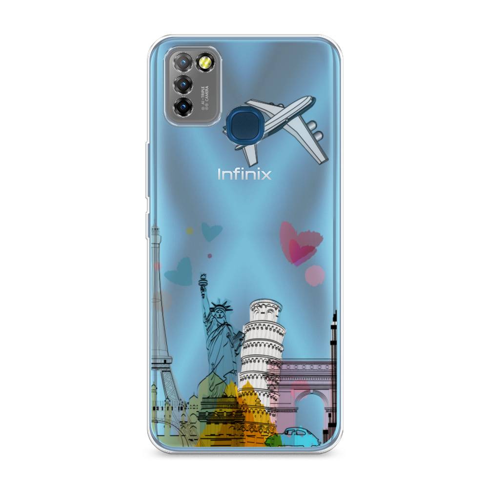 

Чехол Awog на Infinix HOT 10 Lite "Самолет путешествий", Разноцветный, 3100350-10