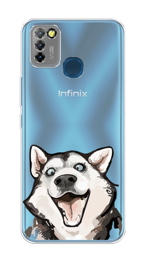 

Чехол Awog на Infinix HOT 10 Lite "Радостный хаски", Разноцветный, 3100350-1