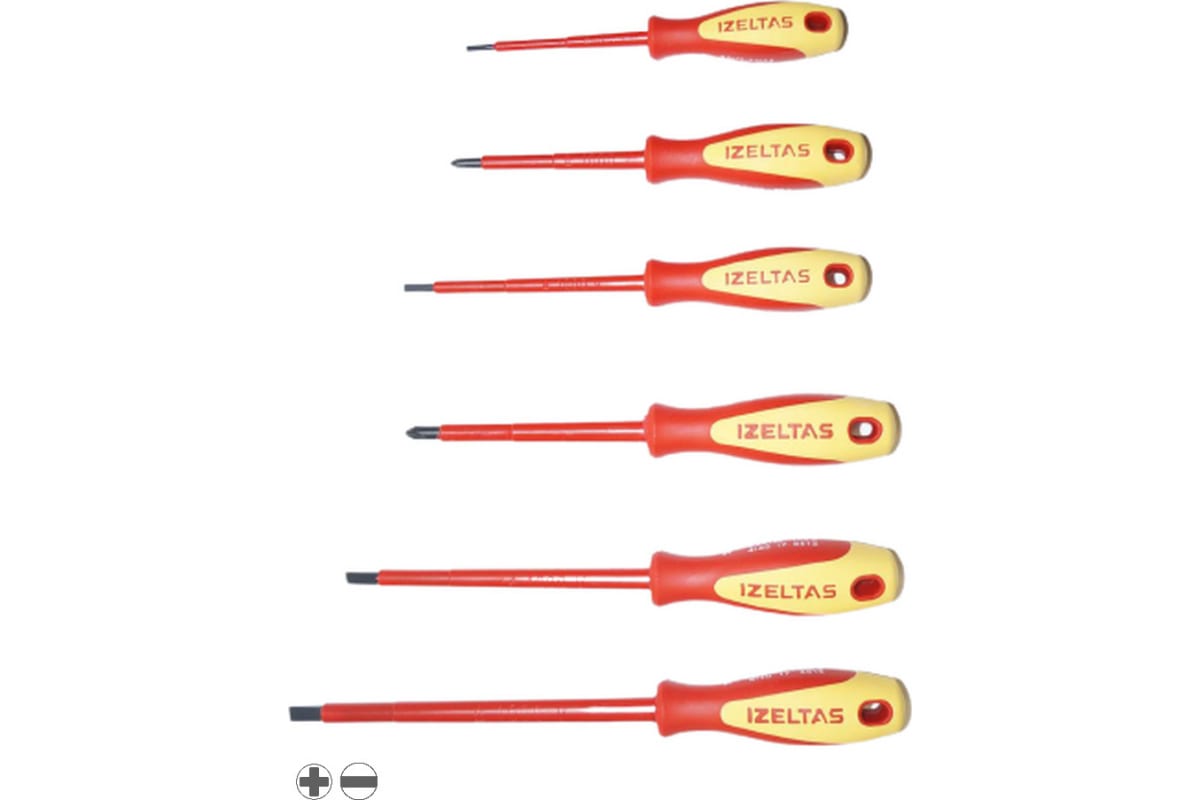 фото Набор диэлектрических отверток izeltas 6 предметов, 4140009106 nobrand
