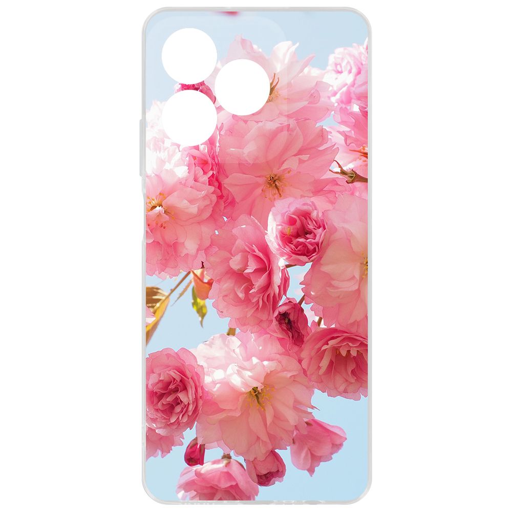 

Чехол-накладка Krutoff Clear Case Сакура для Realme Note 50, Прозрачный