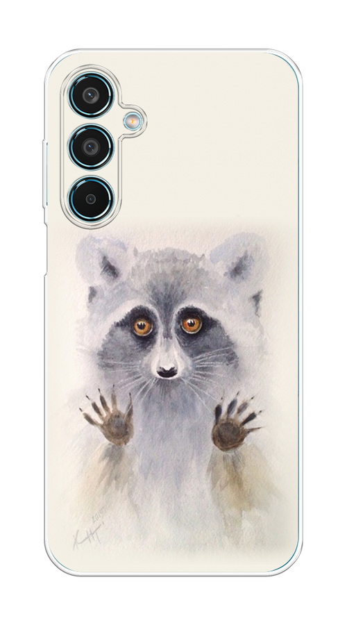 

Чехол на Samsung Galaxy M35 "Енот за стеклом", Бежевый;серый, 2110050-1