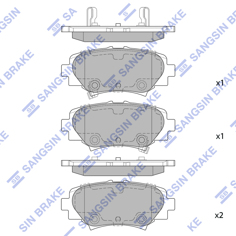 

Тормозные колодки Sangsin brake задние sp1730