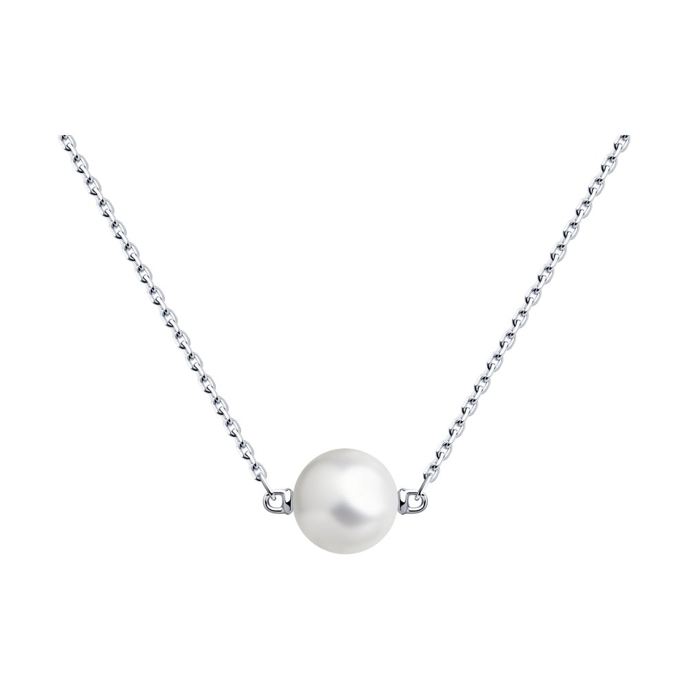 

Колье из серебра 42 см Diamant 94-170-01092-1, жемчуг искусственный, 94-170-01092-1
