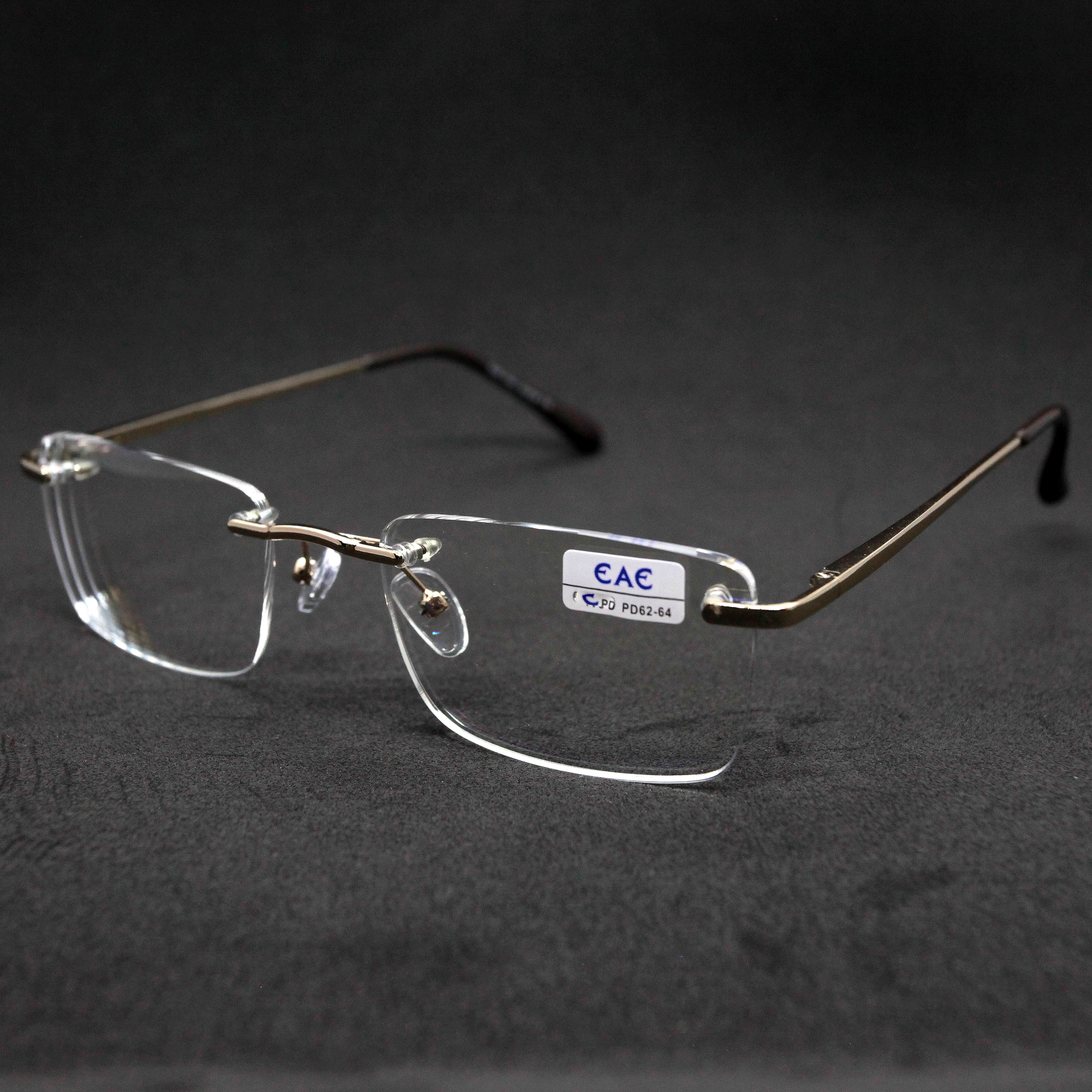 Безободковые очки EAE 1037 +2.00, без футляра, антиблик, цвет золотой, РЦ 62-64