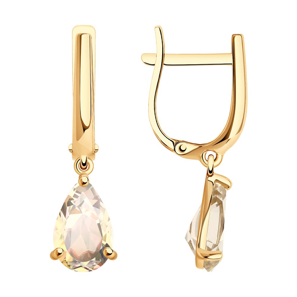 

Серьги подвески из красного золота SOKOLOV 728094, топаз, 728094