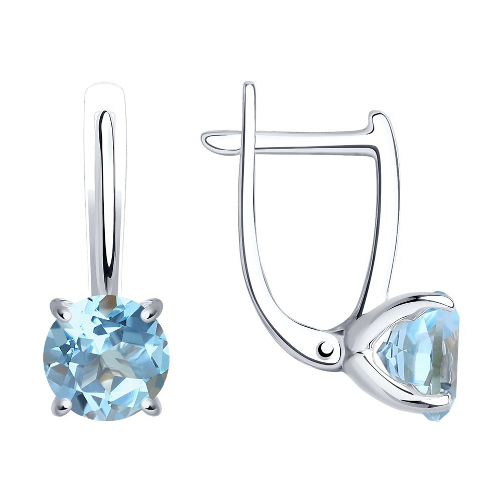 

Серьги из белого золота SOKOLOV 728062-3, топаз, 728062-3
