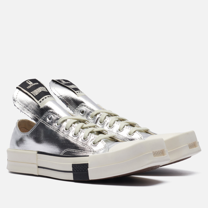 

Кеды Converse x Rick Owens DRKSHDW TURBODRK Chuck 70 Low серебряный, размер 38 EU, Серебристый, x Rick Owens DRKSHDW TURBODRK Chuck 70 Low