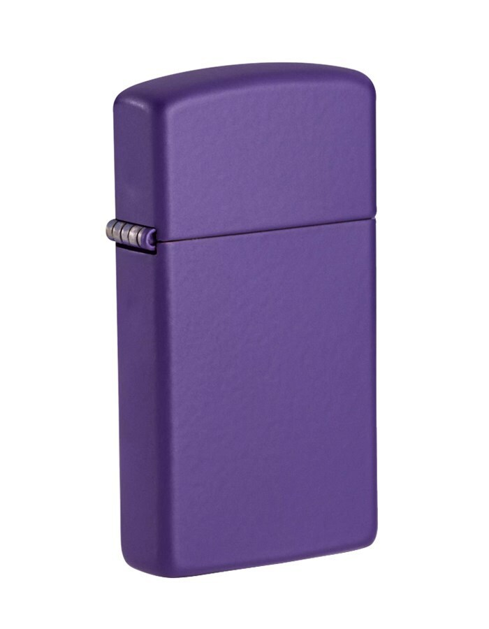 

Зажигалка ZIPPO Slim® с покрытием Purple Matte, латунь/сталь, фиолетовая, матовая, Фиолетовый, Slim® Purple Matte