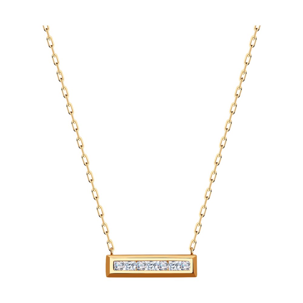 

Колье из красного золота с фианитами 45 см Diamant 51-170-01569-1, 51-170-01569-1
