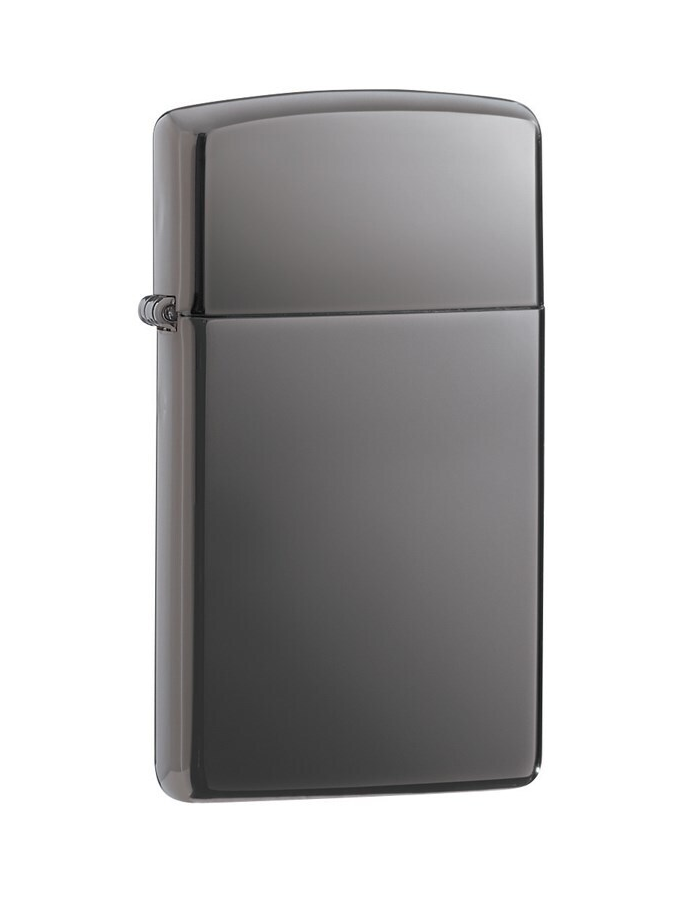

Зажигалка ZIPPO Slim® с покрытием Black Ice ®, латунь/сталь, чёрная, глянцевая, Серый, Slim®Black Ice ®