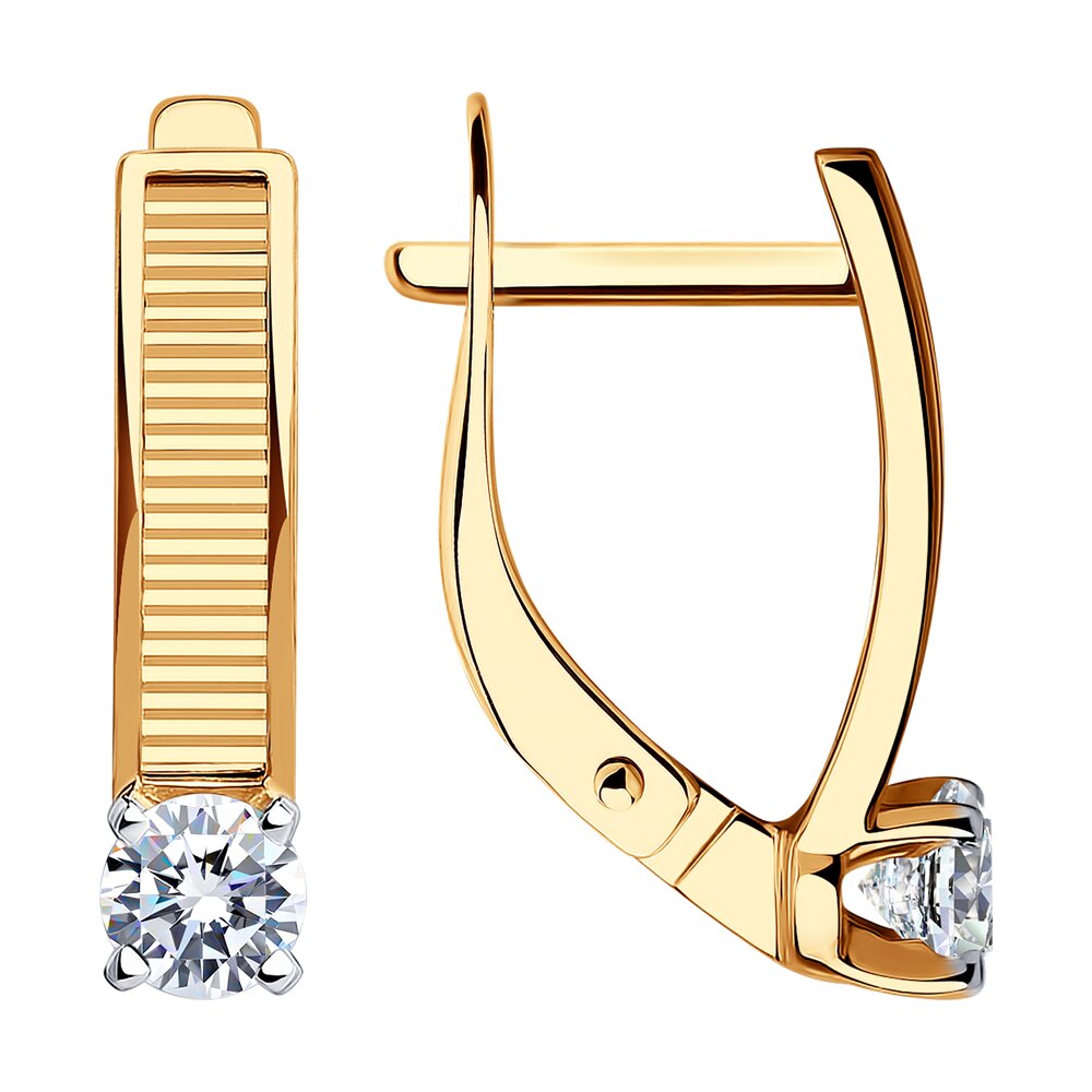 

Серьги из красного золота с фианитом Diamant 51-120-01571-1, 51-120-01571-1