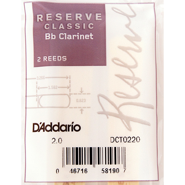 

Трости для кларнета D'Addario Reserve Classic DCT0220