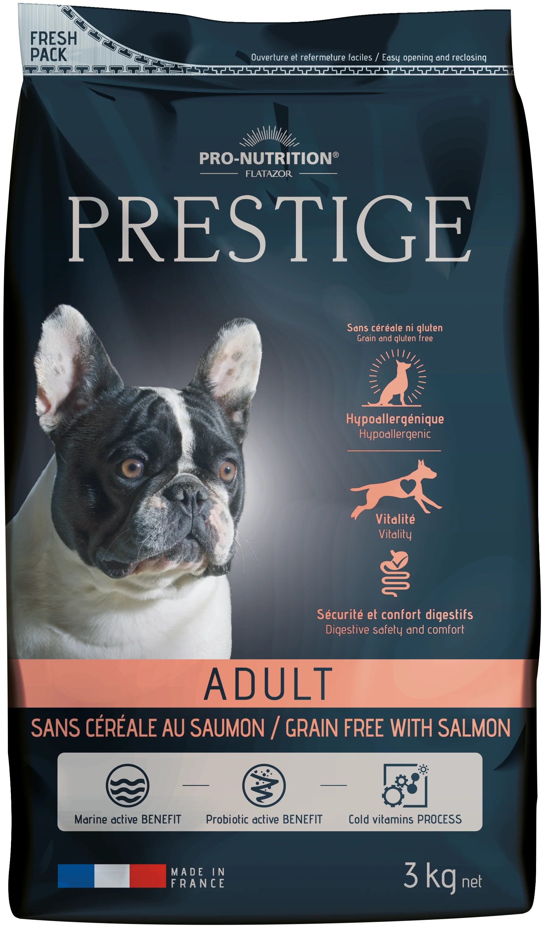 

Сухой корм для собак Flatazor Prestige Adult Sensible, лосось, 3кг, Prestige Adult Grain