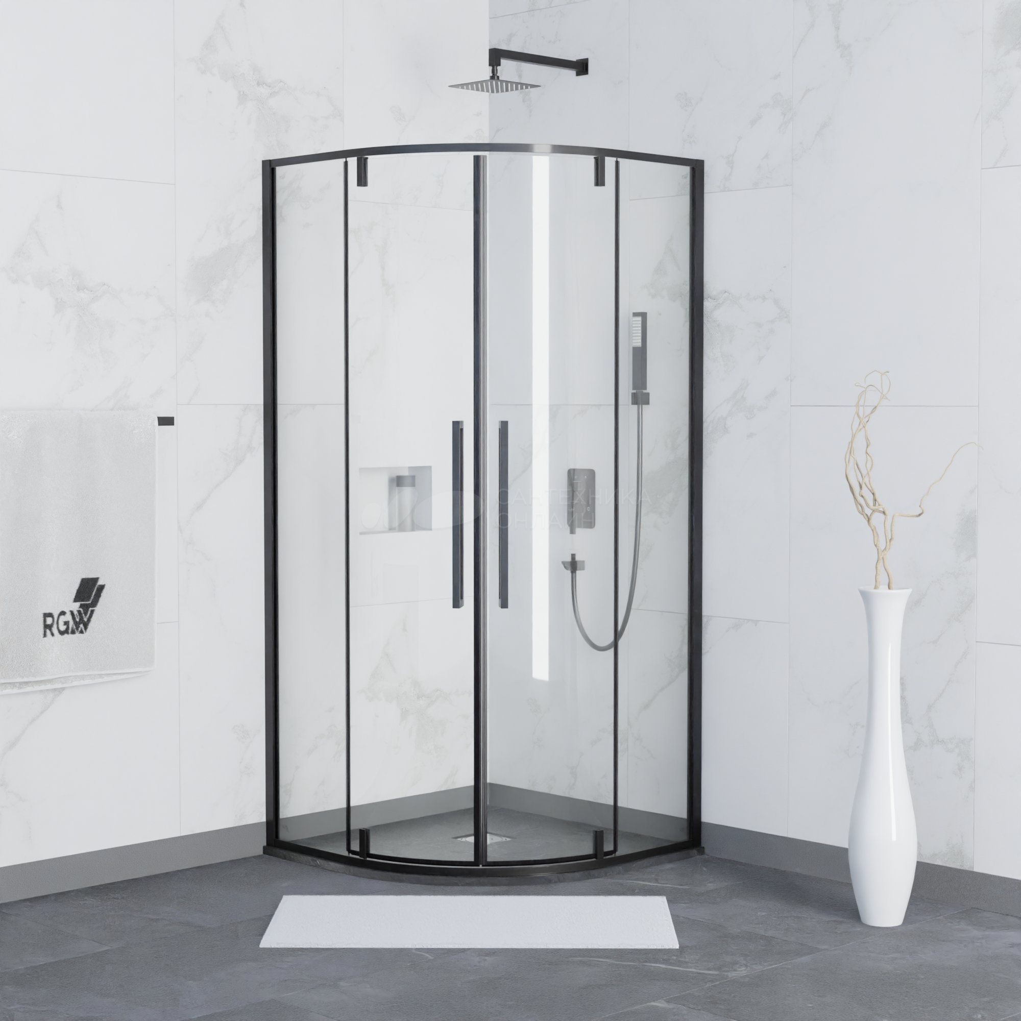 

Душевой уголок RGW Stilvoll SV-53 B 80x80x200 профиль черный