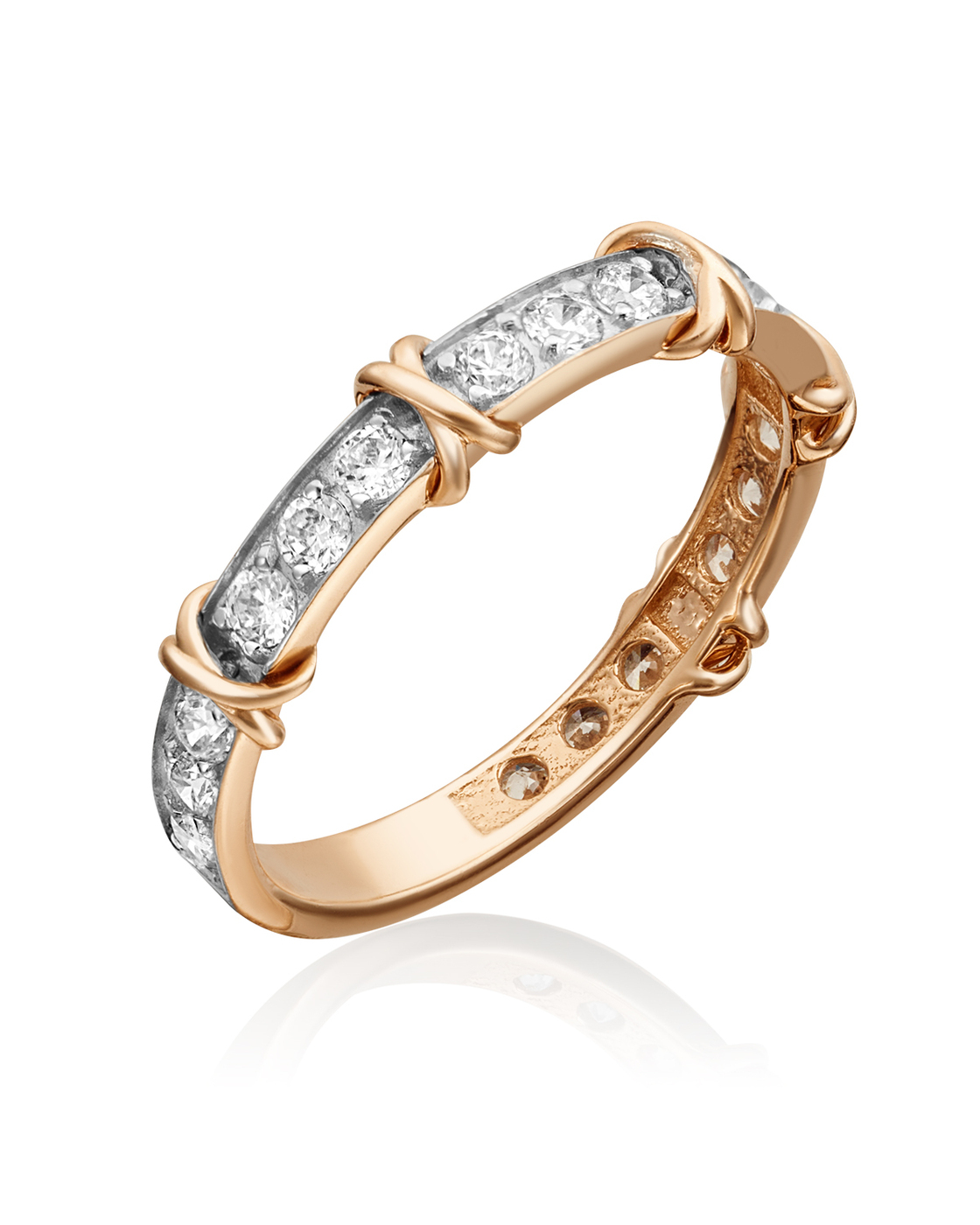 

Кольцо из золота р. 18 PLATINA jewelry 01-5373-00-401-1110, фианит, 01-5373-00-401-1110