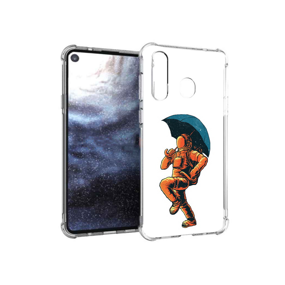 

Чехол MyPads Tocco для Samsung Galaxy A8s шагающий космонавт с зонтом (PT124633.501.695), Прозрачный, Tocco