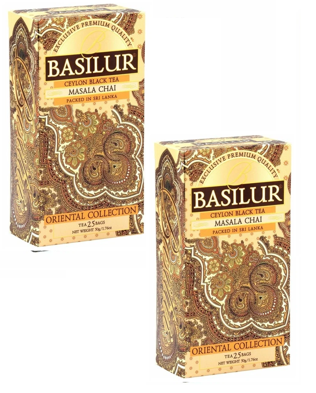 

Чай черный Basilur Восточная коллекция Масала, 25 пакетиков по 2 г, 2 шт