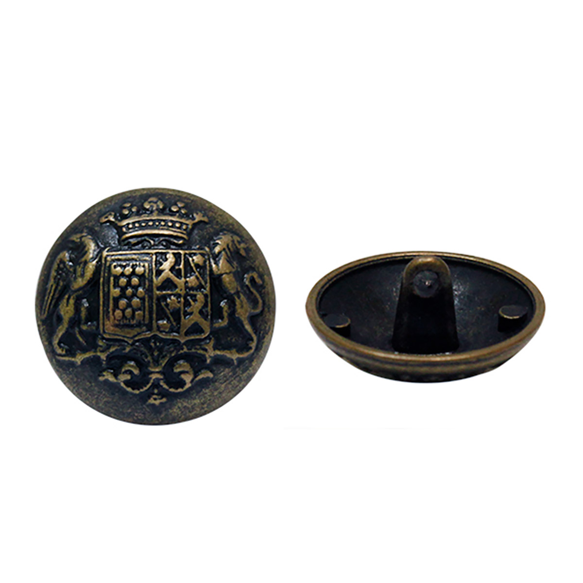Пуговица ПРОТОС 'Герб', 64242, 20 мм, металл (цвет латунь) , 24 шт