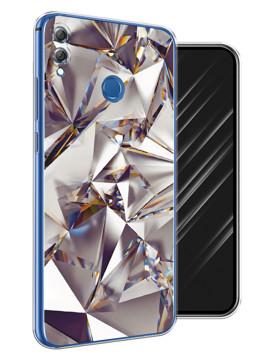 

Чехол Awog на Honor 8X "Бриллианты", Серебристый;бежевый, 66750-7